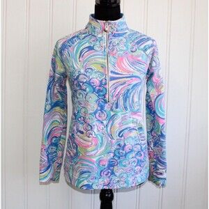 Lilly Pulitzer UPF50+ Skipper Popover Fish pullover‎ Size Small S